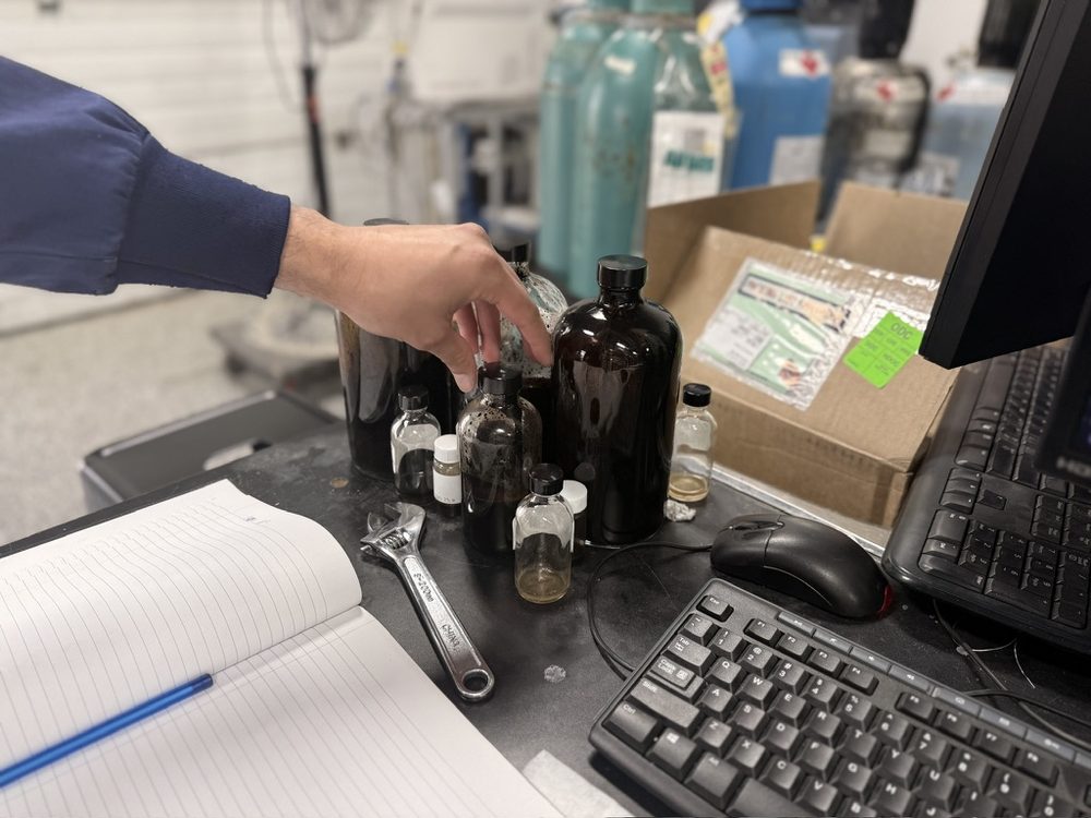 Preparing catalyst samples on the lab bench