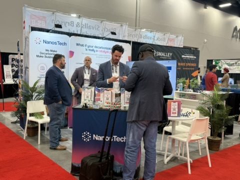 NanosTech team at an industry trade show booth